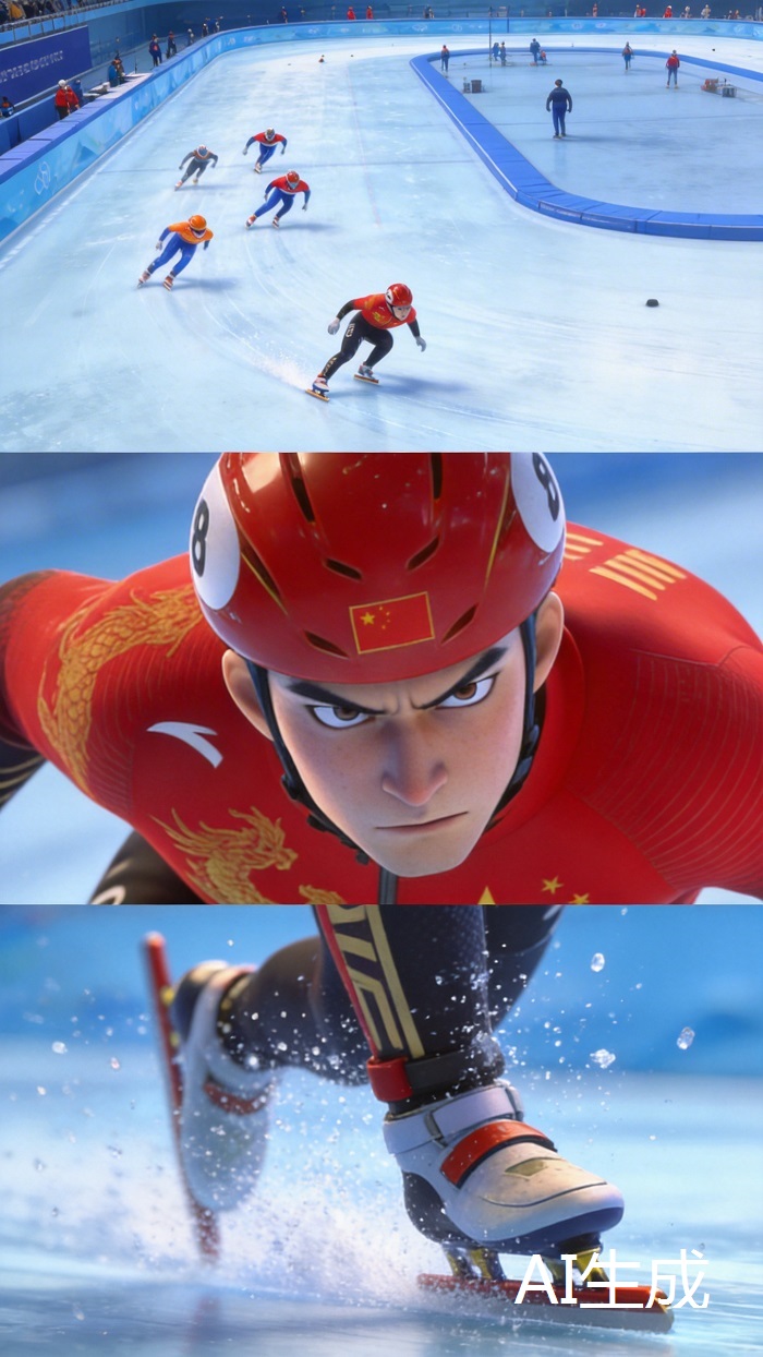 AI漫话冬奥丨短道速滑何以扣人心弦